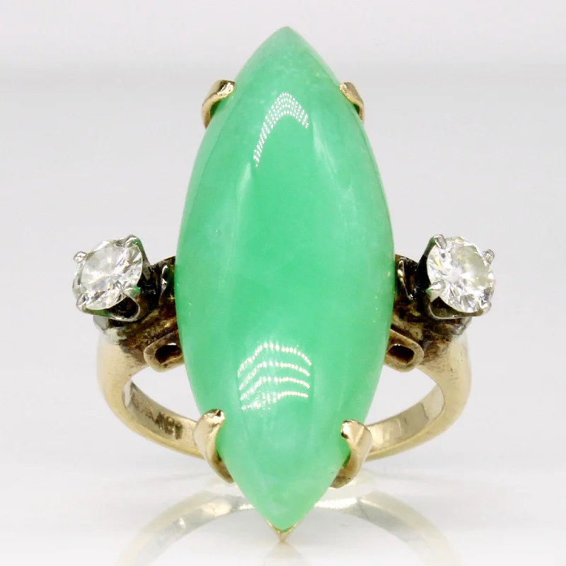 Sparkle For Less – Shop Our Limited-Time Jewelry Deals Chrysoprase & Diamond Cocktail Ring | 16.00ct, 0.45ctw | SZ 4.75 |