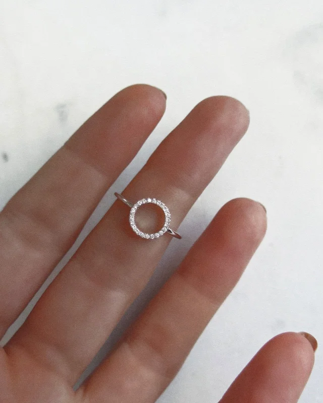 Last Chance To Grab Your Favorite Jewelry At A Discount Circle CZ Ring - Sterling Silver Last Chance To Grab Your Favorite Jewelry At A Discount Circle CZ Ring - Sterling Silver