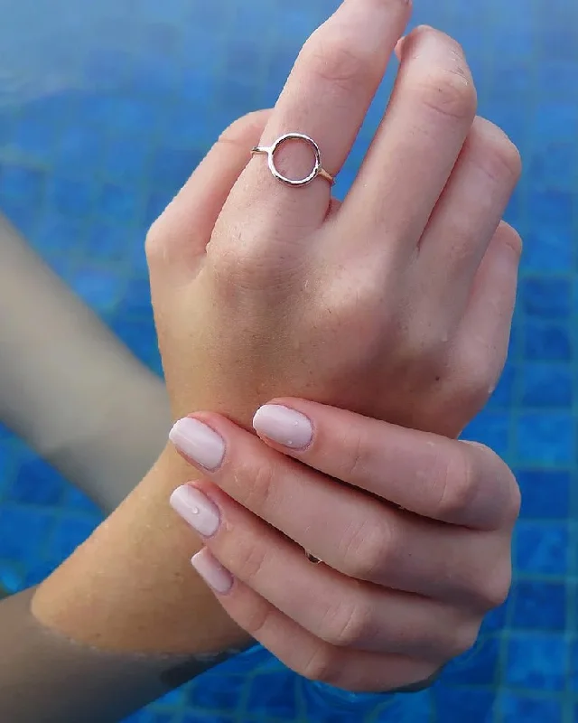 Chic, Trendy, And Affordable Jewelry Sale Circle Ring  - Sterling Silver
