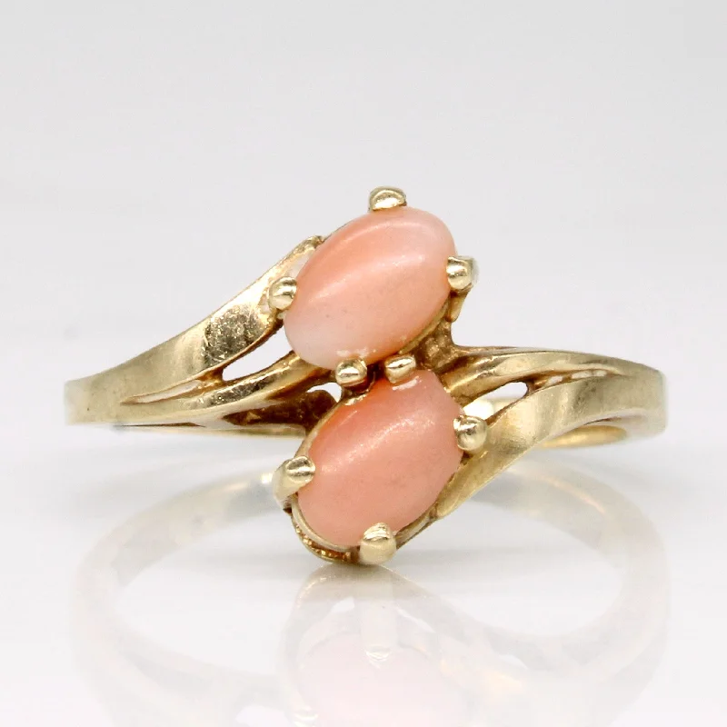 Jewelry Deals That Outshine The Rest Coral Bypass Ring | 0.50ctw | SZ 6 |