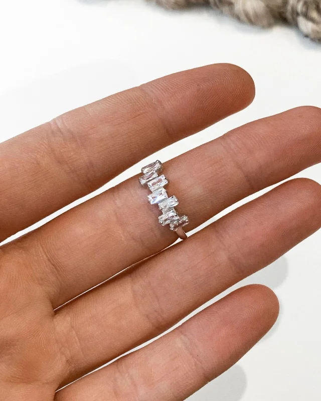 Elevate Your Jewelry Collection With Limited-Time Savings CZ Stack Ring - Sterling Silver Elevate Your Jewelry Collection With Limited-Time Savings CZ Stack Ring - Sterling Silver