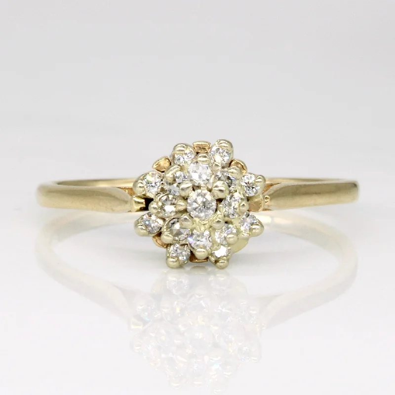 Bohemian-Inspired Jewelry For Free-Spirited Fashion Diamond Cluster Ring | 0.18ctw | SZ 9.75 |