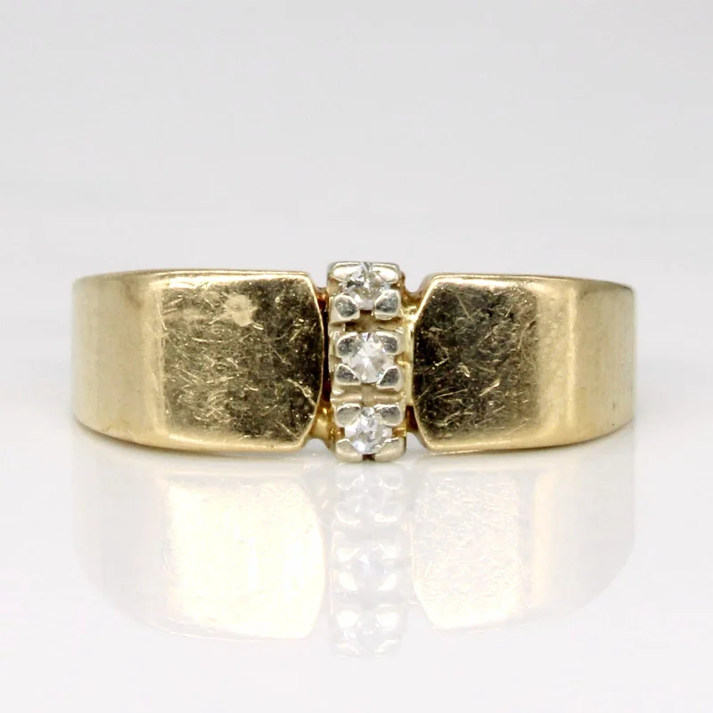 High-Quality Gemstone Jewelry For Special Occasions Diamond Bar Ring | 0.03ctw | SZ 4.5 |