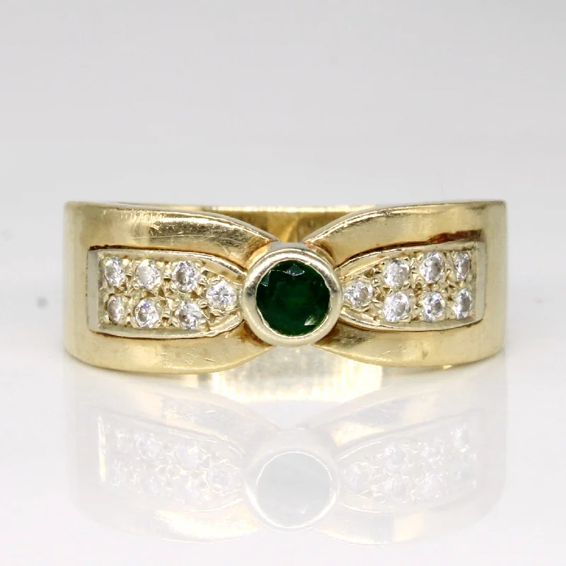 Huge Markdowns On Premium Jewelry Styles Diamond & Emerald Ring | 0.14ctw, 0.12ct | SZ 6.25 |