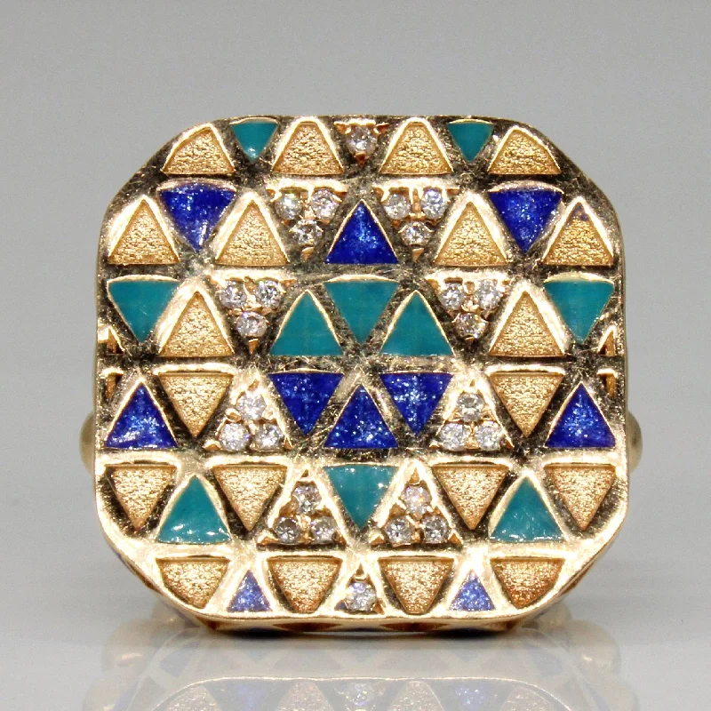 High-End Jewelry, Now More Affordable Than Ever Diamond Geometric Pattern Ring | 0.13ctw | SZ 5.25 |