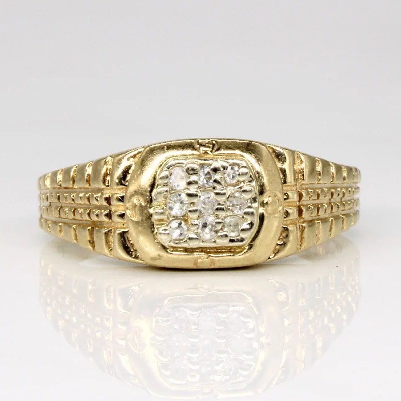 Discover Unique Jewelry With Special Limited-Time Offers Diamond Grid Ring | 0.09ctw | SZ 8.5 |