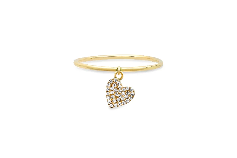 Grab Stylish Jewelry Before The Sale Ends Diamond Heart Charm Ring