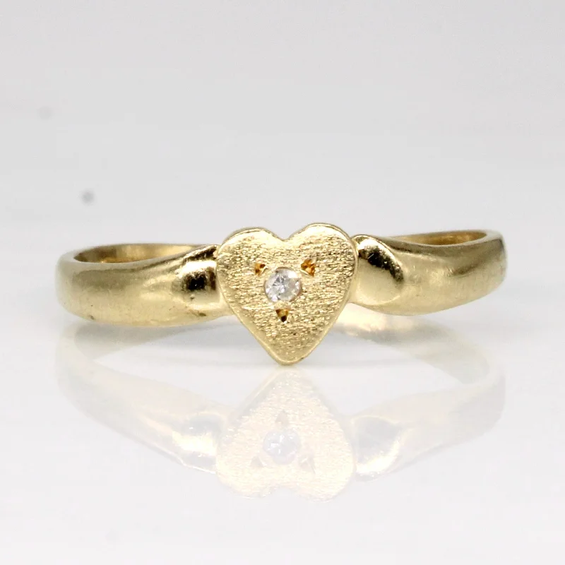 Jewelry Clearance Event – Stock Up Before It's Over Diamond Heart Ring | 0.01ct | SZ 4 |