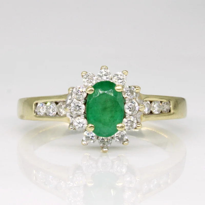 Don't Miss Out On Jaw-Dropping Jewelry Discounts Emerald & Diamond Halo Ring | 0.40ct, 0.26ctw | SZ 5.75 |