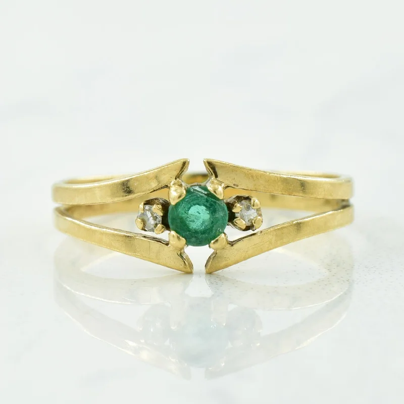 Upgrade Your Jewelry Collection For Less Emerald & Diamond Ring | 0.13ct, 0.02ctw | SZ 4.75 |