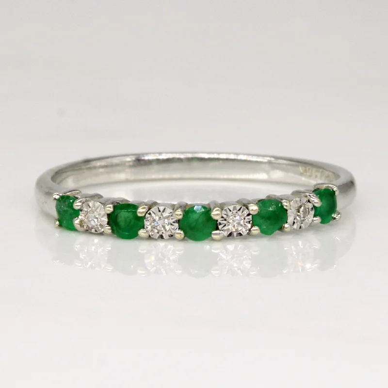 Grab Your Favorite Jewelry At The Lowest Prices Emerald & Diamond Ring | 0.15ctw, 0.02ctw | SZ 7.25 |