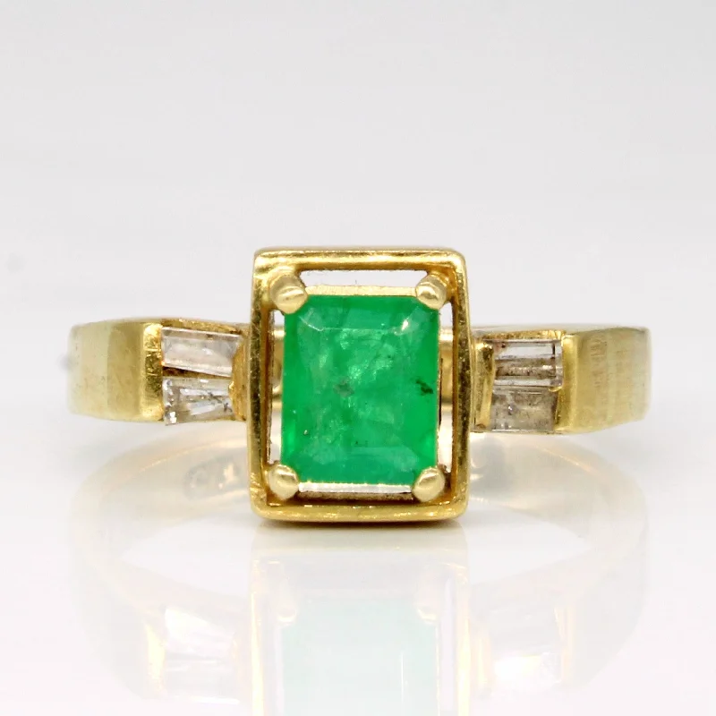 Bestselling Jewelry At Special Promotional Rates Emerald & Diamond Ring | 0.40ct, 0.10ctw | SZ 4.25 |