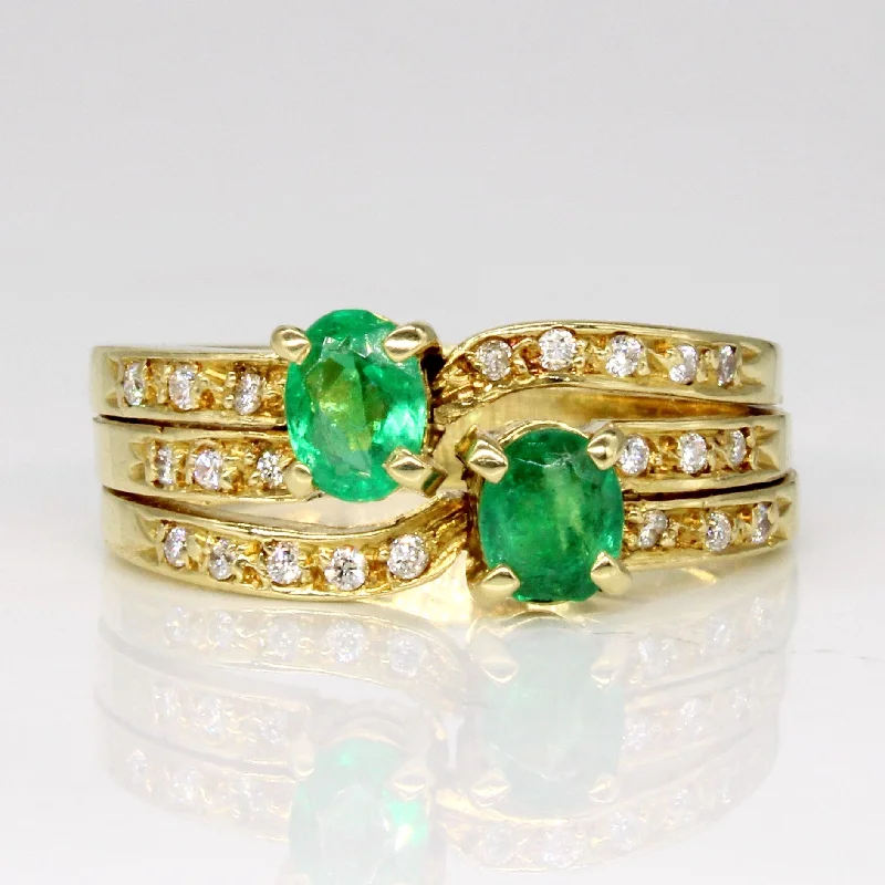 Affordable Elegance – Special Jewelry Sale Now Live Emerald & Diamond Ring | 0.60ctw, 0.22ctw | SZ 7.25 |