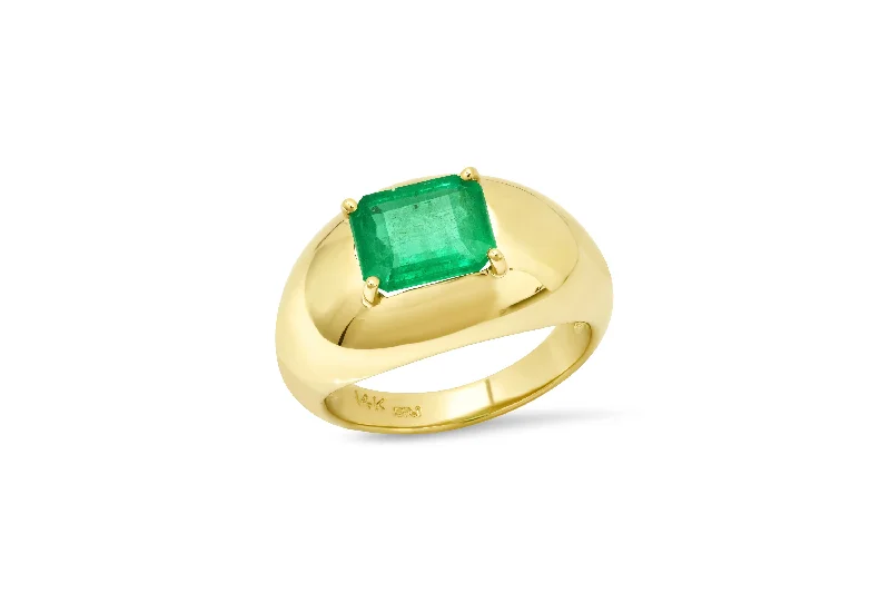 Seasonal Jewelry Sale – Upgrade Your Style Today Emerald Domed Ring