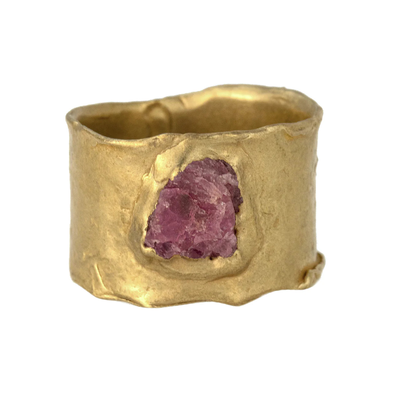 Discounted Luxury Jewelry – Shine Without The Splurge EOS Ring - Brass + Ruby
