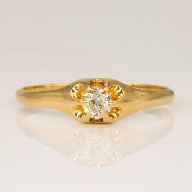 Flash Sale On Stunning Jewelry – Limited Stock Available 'Birks' Vintage Old European Cut Diamond Ring | 0.20ct | SZ 9.25 |