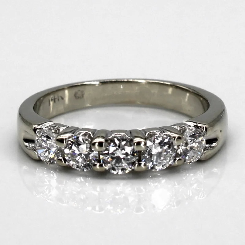 Exclusive Jewelry Sale – Sparkle For Less Five Stone Diamond Band | 0.55ctw | SZ 7.25 |