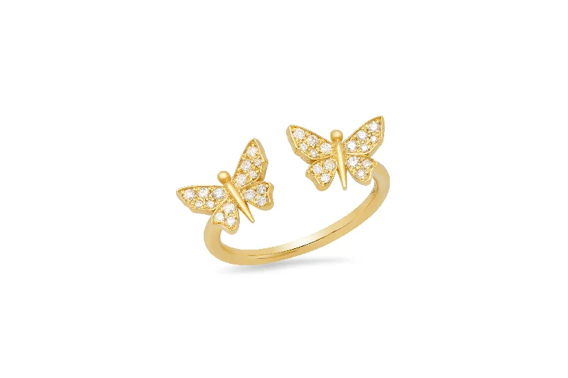 Get Ready To Sparkle – Special Jewelry Discounts Floating Diamond Butterfly Ring