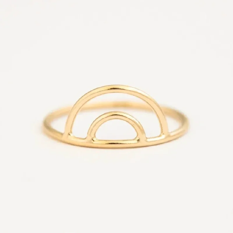 Grab Your Favorite Jewelry At The Lowest Prices Gold Filled Double Moon Stacking Ring Grab Your Favorite Jewelry At The Lowest Prices Gold Filled Double Moon Stacking Ring