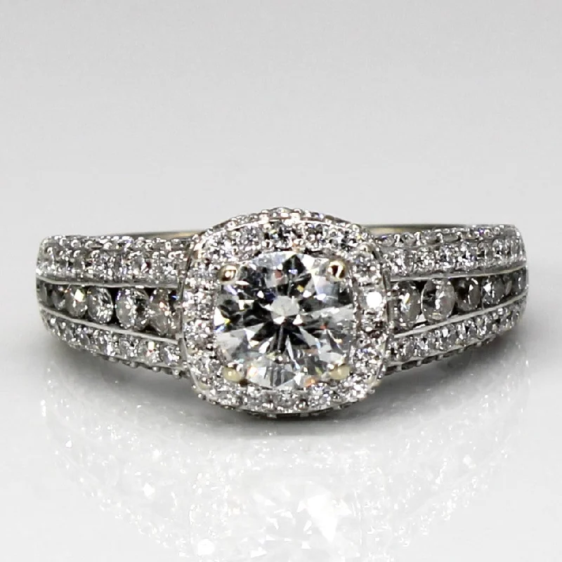 Affordable Glamour – Must-Have Jewelry At Special Rates Halo Style Diamond Engagement Ring | 1.30ctw | SZ 4 |