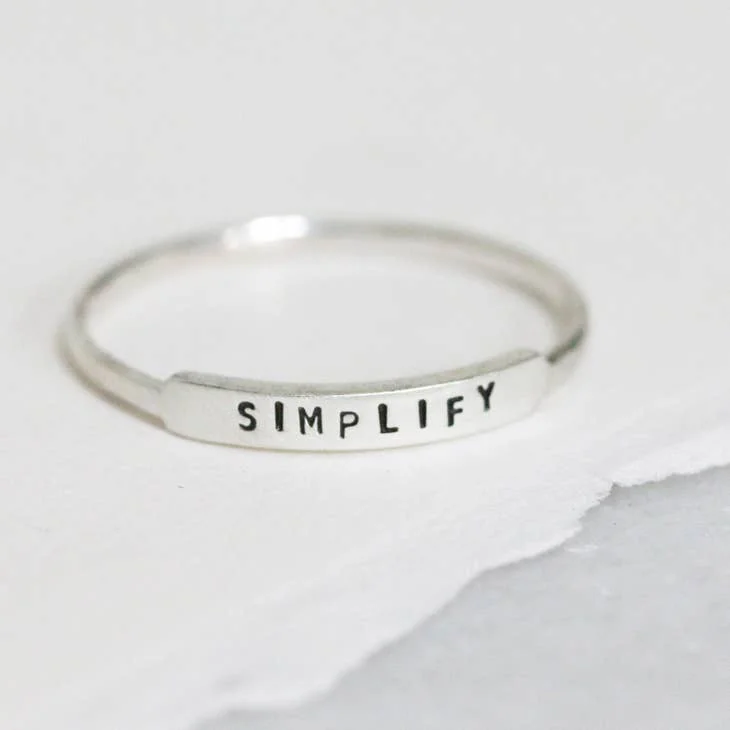 Premium Diamond Jewelry At Once-In-A-Lifetime Discounts Hand Stamped Message Ring by Christina Kober: SIMPLIFY Premium Diamond Jewelry At Once-In-A-Lifetime Discounts Hand Stamped Message Ring by Christina Kober: SIMPLIFY