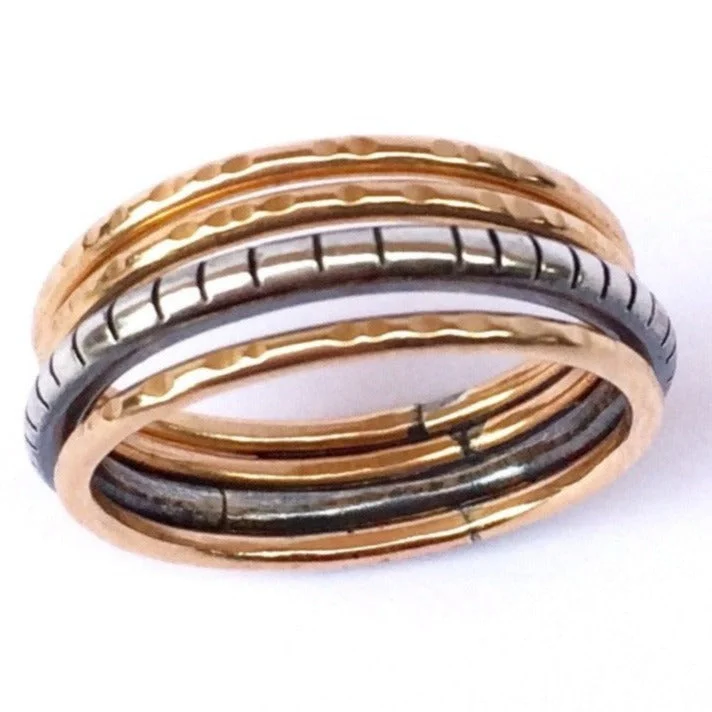 Shop Jewelry That Shines Without The High Price Hiran Ring - 14k Gold + Sterling Silver Shop Jewelry That Shines Without The High Price Hiran Ring - 14k Gold + Sterling Silver