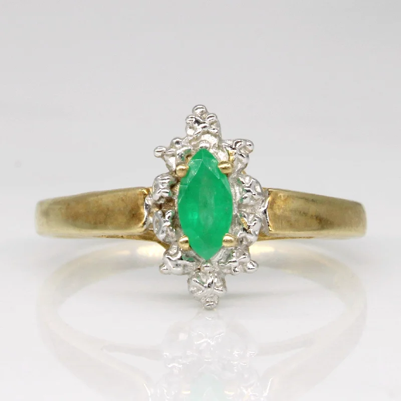 Luxury Jewelry Sale – Sparkle For Less Illusion Set Emerald Ring | 0.20ct | SZ 6.75 |