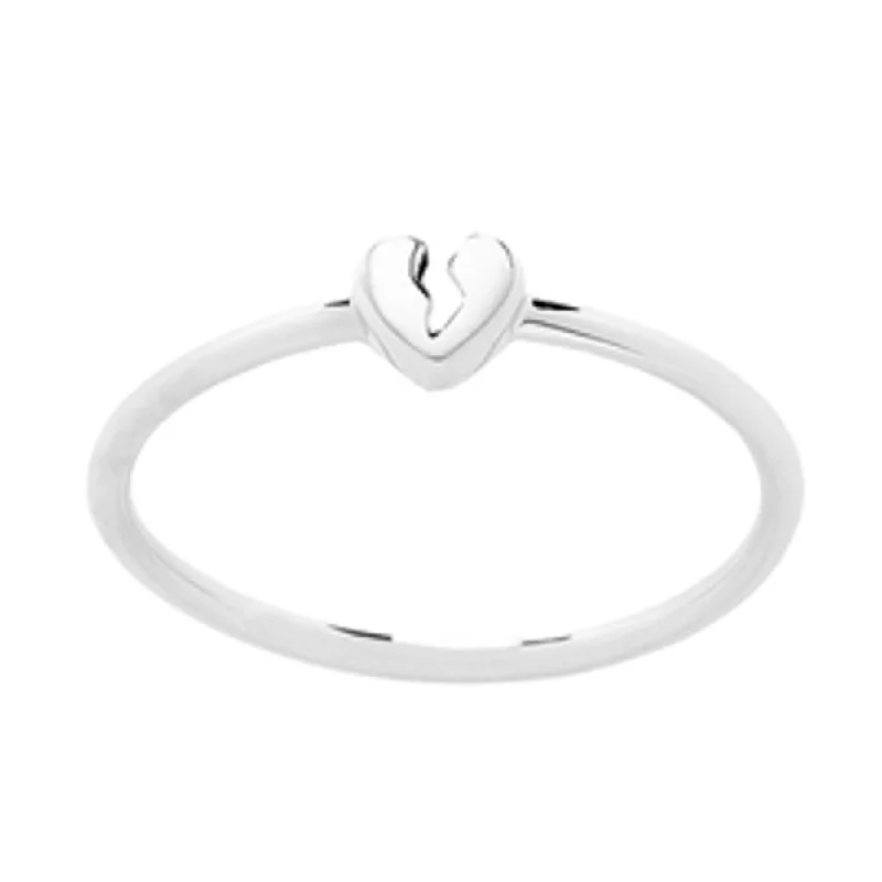 Elegant Jewelry Pieces At Unbelievable Prices Karen Walker Broken Heart Ring - Sterling Silver