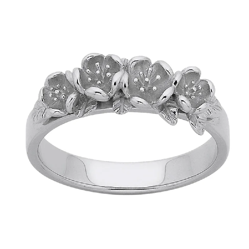 Flash Sale On Exquisite Jewelry – Don't Miss Out Karen Walker Flower Wreath Ring - Sterling Silver