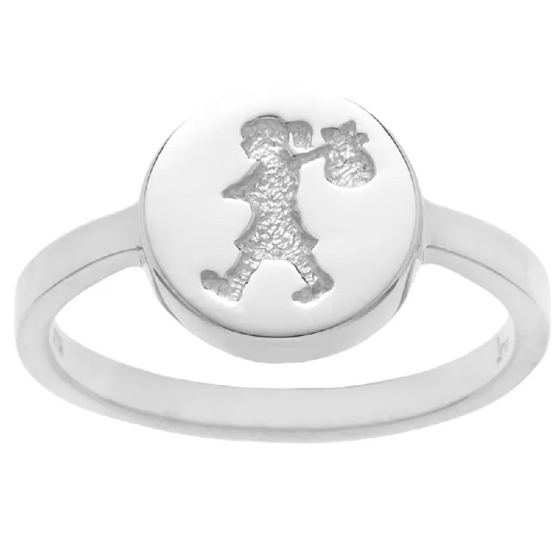 Last Chance To Grab Your Favorite Jewelry At A Discount Karen Walker Runaway Girl Stamp Ring - Sterling Silver