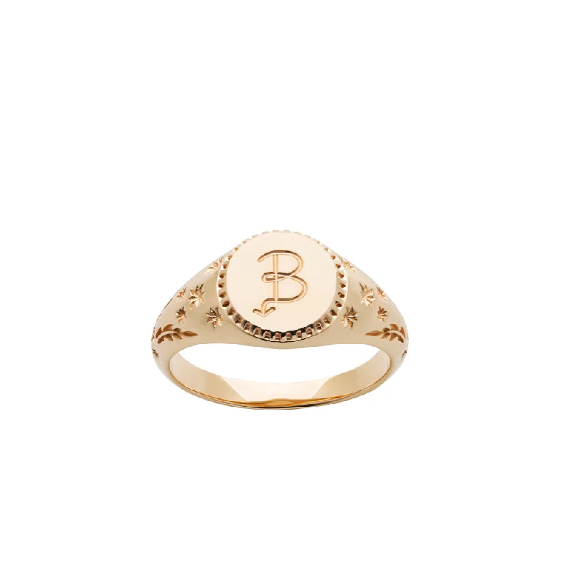 Sparkle In Style With Our Best Jewelry Deals Karen Walker Society Signet Ring - 9ct Yellow Gold