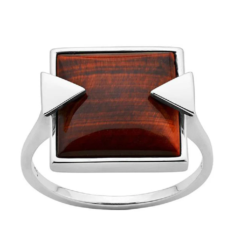 Stunning Jewelry At A Fraction Of The Price Karen Walker Tigers Eye Solar Flare Ring - Sterling Silver