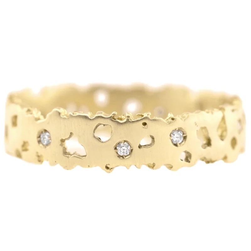 Best Jewelry Sale – Shop Exclusive Designs Now Matte Shadow Band 4mm - 14k Gold + Diamonds