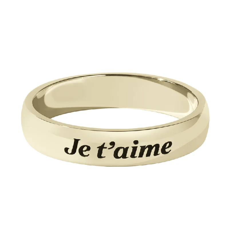 Unlock Unbeatable Jewelry Deals Before They’Re Gone Meadowlark Je t'aime Love Band Round - 9ct Yellow Gold