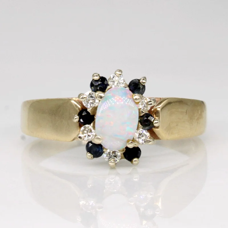 Grab Stylish Jewelry Before The Sale Ends Multi Gem Halo Ring | 0.38ctw | SZ 6.75 |