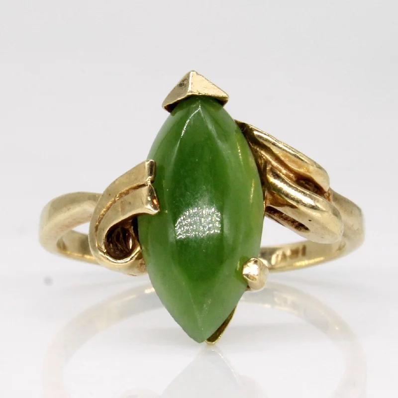 Timeless Elegance At Unbelievable Discounts Nephrite Jade Cocktail Ring | 3.15ct | SZ 6.75 |