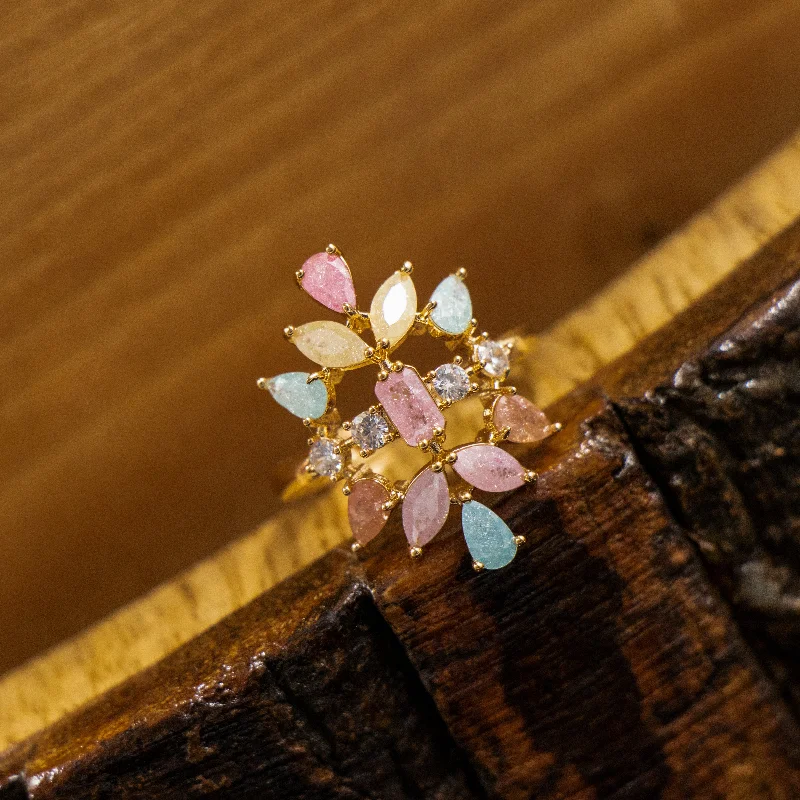 Eco-Friendly Sustainable Jewelry For Conscious Buyers Nipura Flower Fairy Cocktail Ring Eco-Friendly Sustainable Jewelry For Conscious Buyers Nipura Flower Fairy Cocktail Ring
