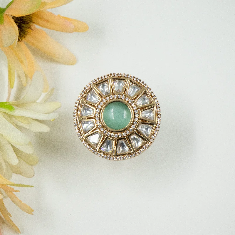 Accessorize For Less – Luxury Jewelry At Affordable Prices Nipura Golden Polki Niharika Ring