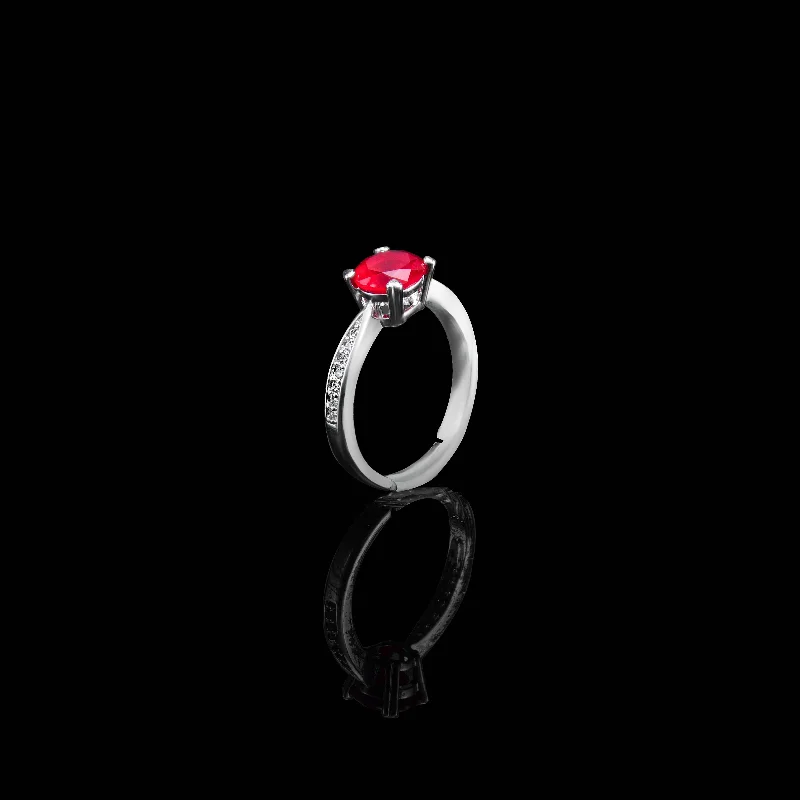 Grab Your Favorite Jewelry At The Lowest Prices Nipura Solitaire Ruby Zircon Ring