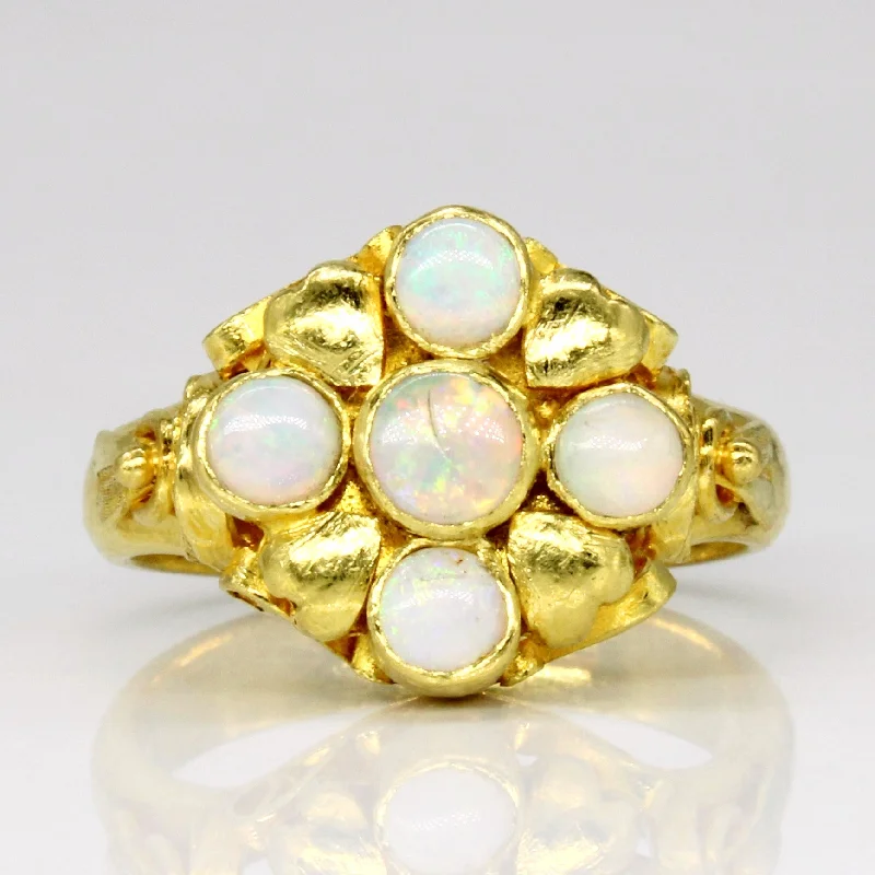 Shop Handcrafted Jewelry At Special Promotional Rates Opal Cocktail 22k Ring | 0.50ctw | SZ 7 |