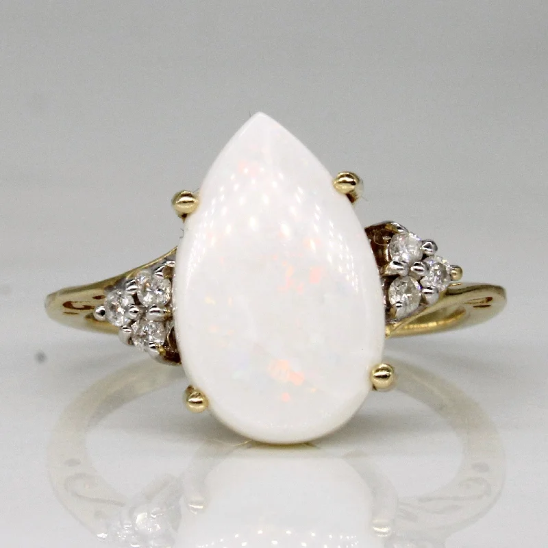 High-Quality Jewelry At A Fraction Of The Cost Opal & Diamond Cocktail Ring | 3.00ct, 0.09ctw | SZ 6.75 |