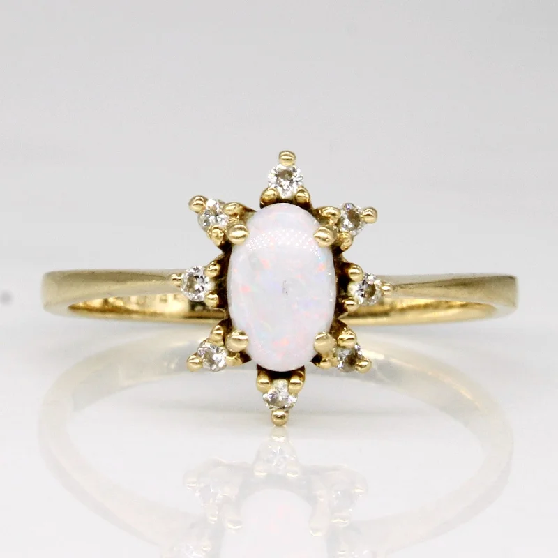 Shop Elegant Jewelry At Unbeatable Prices Opal & Diamond Ring | 0.20ct, 0.06ctw | SZ 6 |