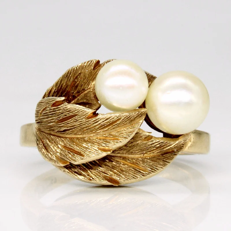 Trending Jewelry Now At Unbeatable Prices Pearl Cocktail 14k Ring | SZ 6.25 |