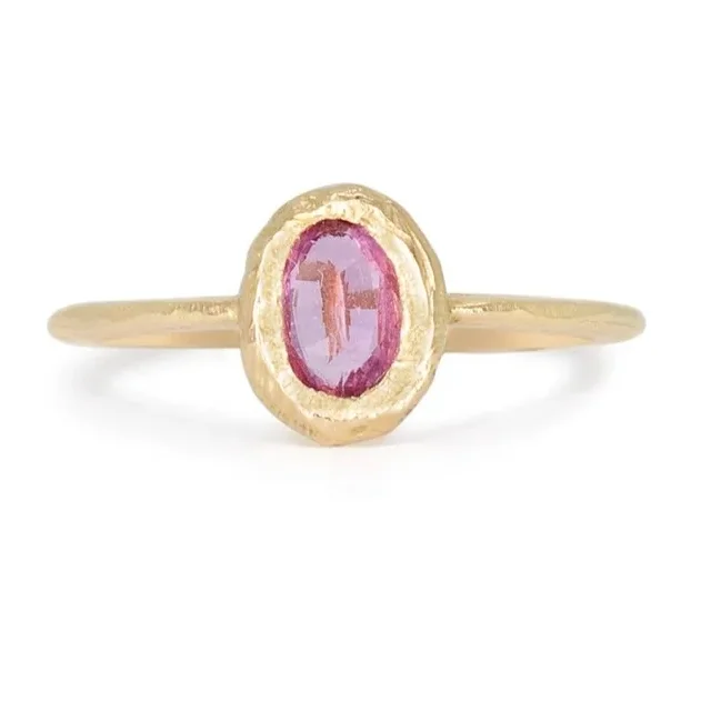 Jewelry Deals That Sparkle – Shop Today Oval North/South Ring - 18k Gold + Pink Sapphire Jewelry Deals That Sparkle – Shop Today Oval North/South Ring - 18k Gold + Pink Sapphire
