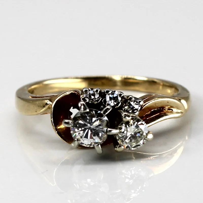 Modern Statement Jewelry For Bold Styling Prong Set Diamond Ring | 0.42ctw | SZ 6 |