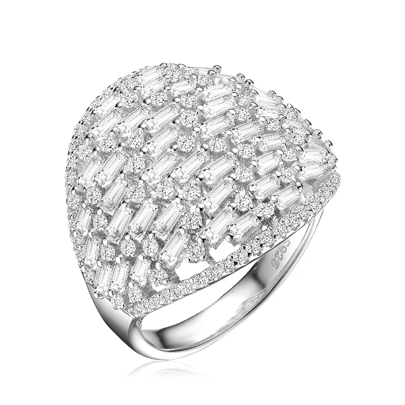 Seasonal Jewelry Sale – Upgrade Your Collection Déco Rectangle Dome Ring