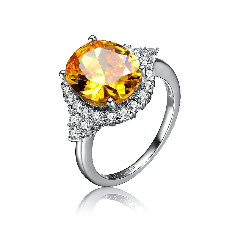 Luxury Jewelry Sale – Elegant Styles At Unbeatable Prices Sterling Silver Yellow Cubic Zirconia Oval Solitaire Ring Luxury Jewelry Sale – Elegant Styles At Unbeatable Prices Sterling Silver Yellow Cubic Zirconia Oval Solitaire Ring