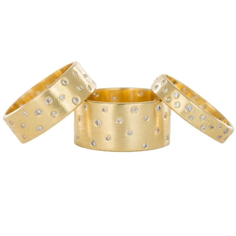 Buy More, Save More On Stunning Jewelry Pieces 18ky Gold Scattered Diamond Band (Diamonds All The Way Around) - 4mm, 7mm, 10mm Buy More, Save More On Stunning Jewelry Pieces 18ky Gold Scattered Diamond Band (Diamonds All The Way Around) - 4mm, 7mm, 10mm