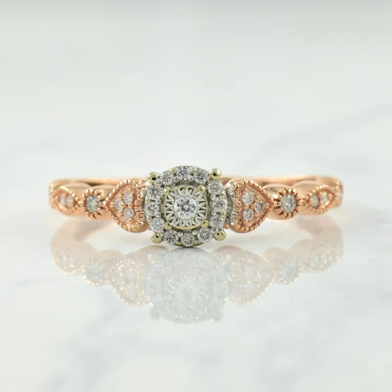 Grab Exquisite Jewelry At The Lowest Prices Rose & White Gold Diamond Ring | 0.20ctw | SZ 8.75 |