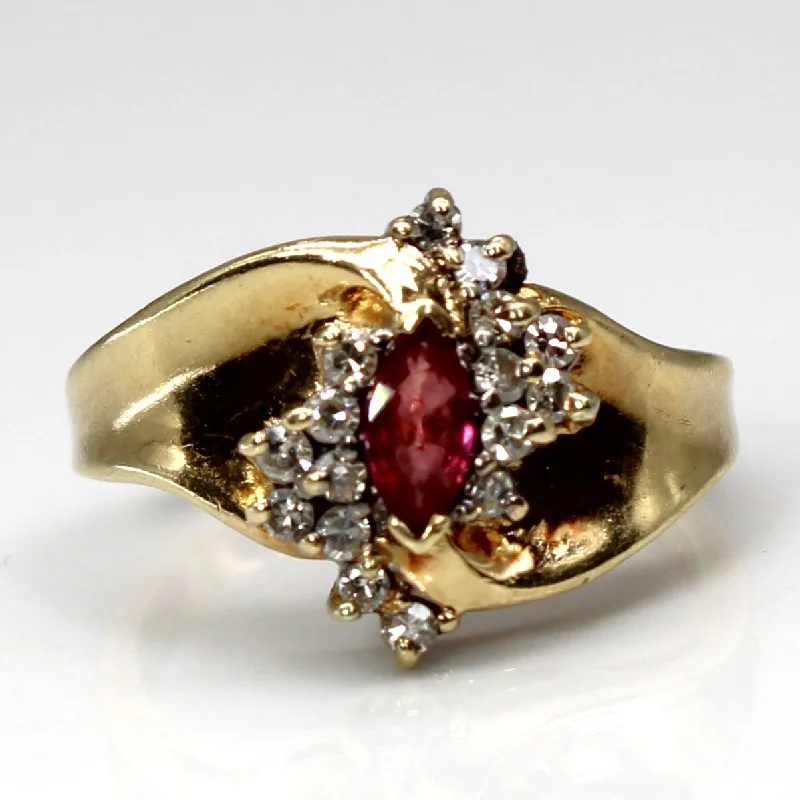 Big Savings On Your Favorite Jewelry Pieces Ruby & Diamond Cocktail Ring | 0.15ct | 0.12ctw | SZ 6 | Big Savings On Your Favorite Jewelry Pieces Ruby & Diamond Cocktail Ring | 0.15ct | 0.12ctw | SZ 6 |
